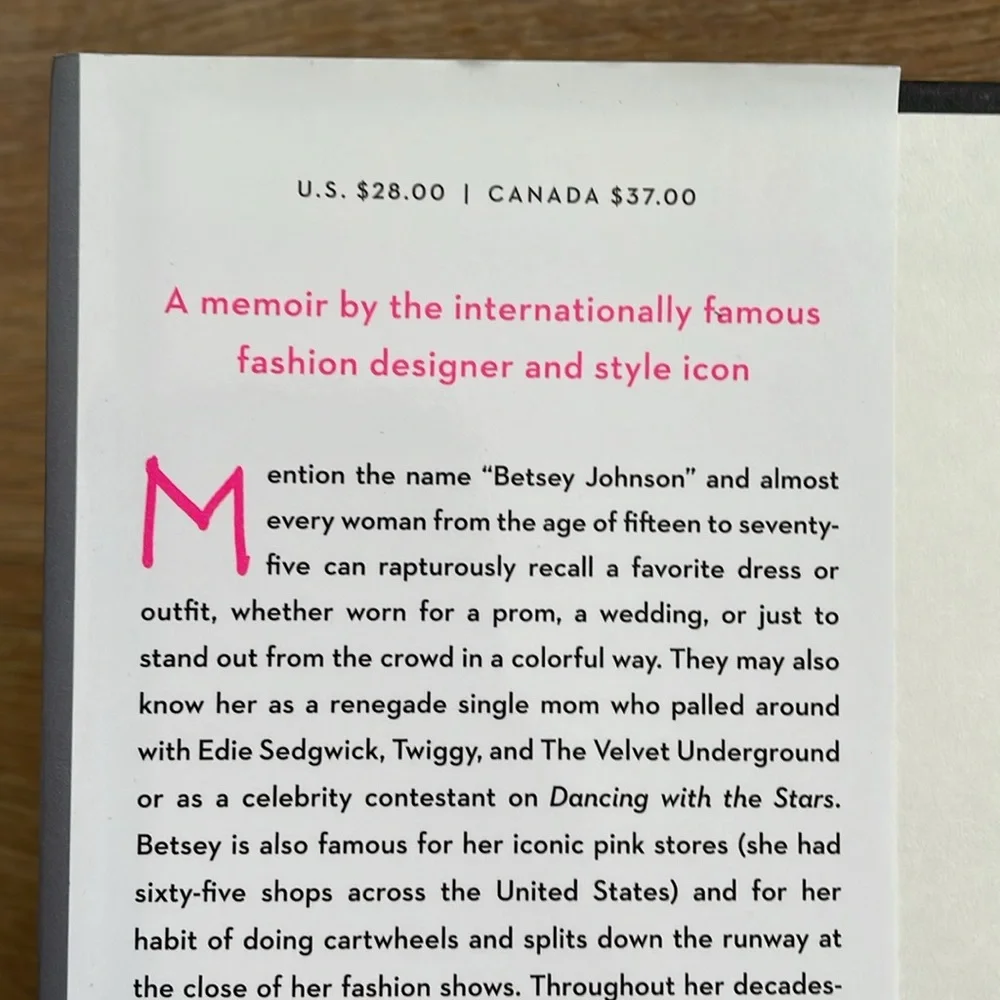 Betsy Johnson Hardcover Book - Picture 4 of 4